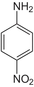 Skeletal formula of p-nitroaniline