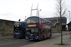One of the emergency fleet sent to cover for the takeover of the First Southampton network, a Wright Eclipse Gemini in Southampton in February 2023.[95]