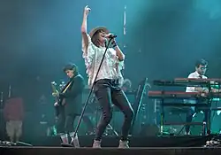 French singer Zazie in 2019 (singing)