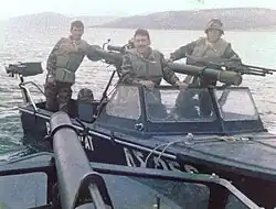 A rather uncommon use of the M40 on a Greek fast patrol boat, circa 1982.