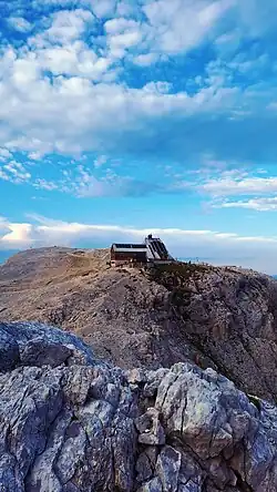 Mountain hut Kredarica, Julian Alps, Slovenia