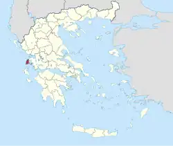 Lefkada within Greece