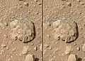 First laser spark imaged on Mars by Curiosity ("Nova" rock; July 12, 2014; video (01:07)).