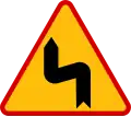 A-4 "dangerous curves — first to the left"