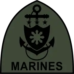 Philippine Marine Corps breast pocket patch (worn in the wearer's left breast pocket of the Pixelated Battle Dress Uniform/PBDU)