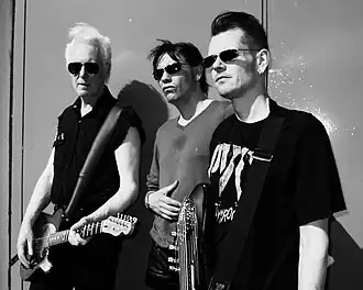 Members of the band "PVC" from Berlin, Germany Gerrit Meijer, Tom Petersen and Rob Raw (2008)