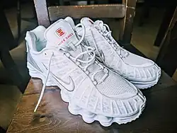 'White Silver' colour Nike Shox shoes