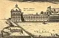 Ribeira Palace (16th century) of Lisbon on an 18th-century engraving