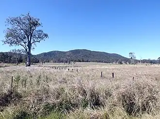 Neurum Mountain and fields along Stanton Road, 2015