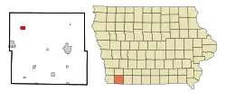 Location of Essex, Iowa