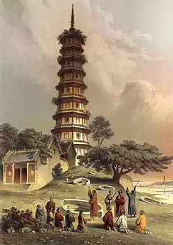 Pagoda at Whampoa by Wilhelm Heine, 1853