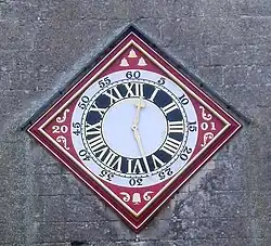 The restored clock-face on the tower of St.Mary's