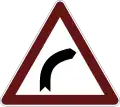 Dangerous curve to right