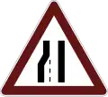 Left lane ends