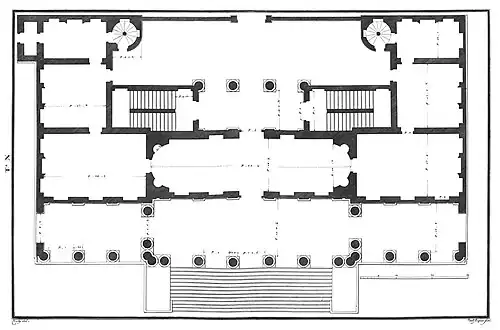 Floor plan (drawing by Ottavio Bertotti Scamozzi, 1776)