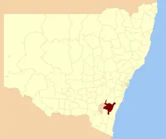 Location in New South Wales