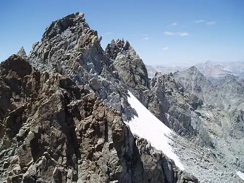 The Palisade Crest, a major rock-climbing area