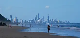 View of Palm Beach, with Gold Coast in the background