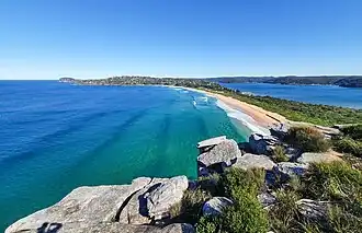 A view of Palm Beach from Barrenjoey Head Lighthouse