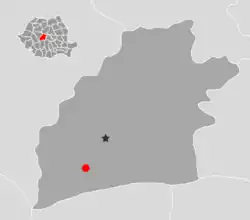 Location within Sibiu County