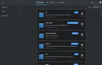 Pamac, a GTK+ GUI for Pacman