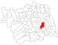 Location in Bacău County