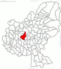 Location in Mureș County