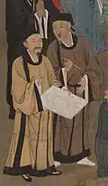 Portrait of man wearing Song-style panling lanshan