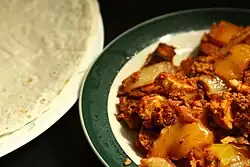 Served with roti