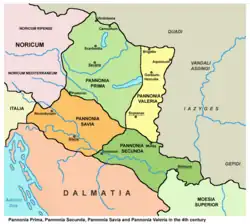 Pannonia in the 4th century