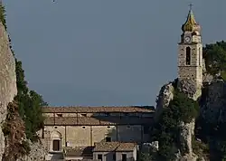 Panorama with part of the Church of San Silvestro (Bagnoli del Trigno)&nbsp;[it] on the right.