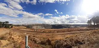 Panorama of the Premier coal mine from the Coalfields mine lookout