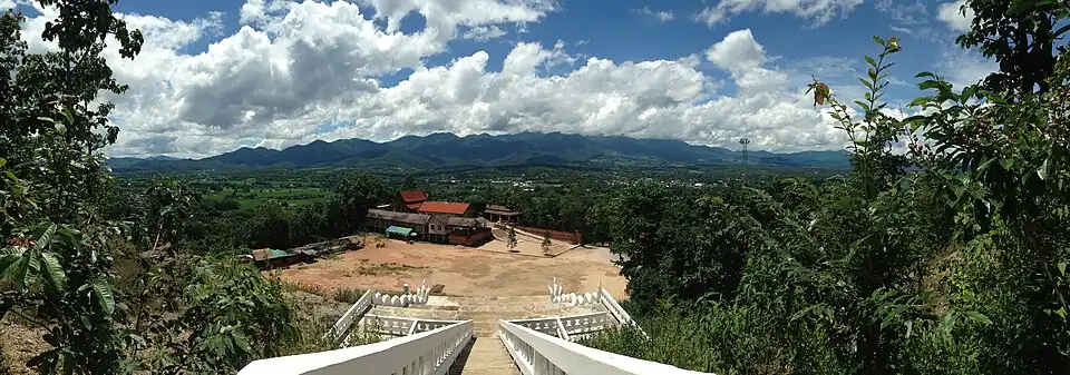 View of southern Pai from the steps of the Big Buddha