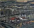 Panoramic Landscape, gouache on paper, c. 1936