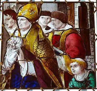 Fragment of Stained glass originally from the church of Saint-Gervais-Saint-Protais (16th century)