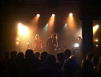 NEØV performing at Air d’Islande Festival at Point Éphémère in Paris, France in January 2015.