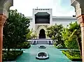 Main garden courtyard, looking south towards the gate to the courtyard