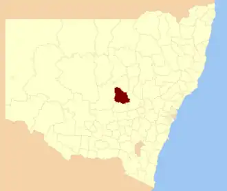Location in New South Wales