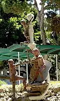 Sculpture of children climbing