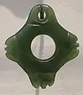 A kākā pōria, a bird leg ring used to fasten decoy birds used in hunting.[36]