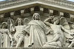 Detail of the pediment sculptures, Église de la Madeleine