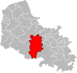 Location of Saint-Pol-sur-Ternoise within the department