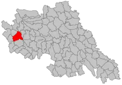 Location in Iași County