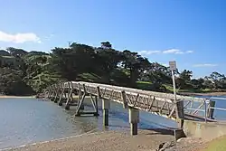 Footbridge across the Pataua River joining Pataua North and Pataua South