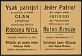 Small art-nouveau flourishes on 'v' and 'w'. Ljubljana, 1916.