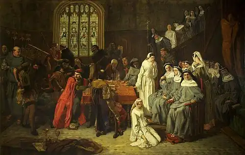 The Visitation and Surrender of Syon Nunnery, 1539 by Paul Falconer Poole