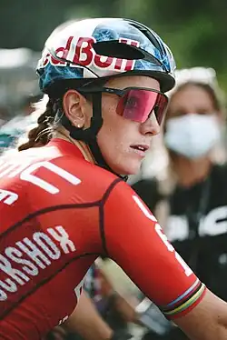 Pauline Ferrand Prevot during the XCC World Cup in Petropolis, 2022