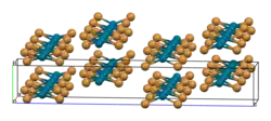 3D model of ribbon packing in the crystal structure of palladium(II) bromide