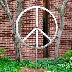 Peace Symbol (1967) was created in collaboration with Penn students