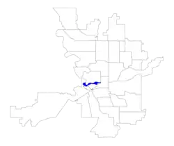 Location within the city of Spokane